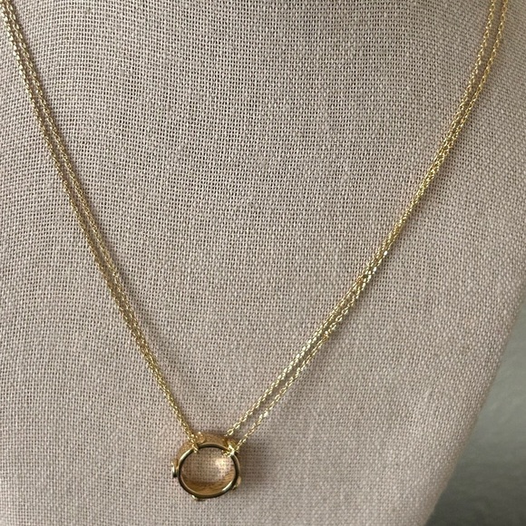 Tory Burch Miller Stud Circle Pendant Necklace - Picture 2 of 9